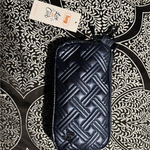 NWT lug Navy Quilted Wristlet Pouch with Waist Strap